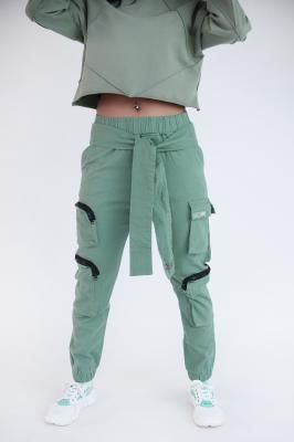Женские брюки карго с лентами-поясом, бренд BREEZY